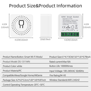 Skriveni mini Wi-Fi pametni prekidač za uključivanje/isključivanje