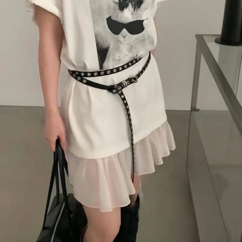 Tanki remen od prave kože s dvostrukim čvorom, dodatak za haljinu, kopča od legure, širina <2 cm, Guangzhou proizvedeno