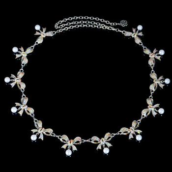 Lanț de talie pentru belly dance, din metal, cu cristale, finisaj lucios, stil versatil, cu o singură buclă în talie