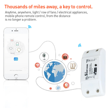 Μονός διακόπτης απομακρυσμένου ελέγχου, -15°C έως 80°C, για λαμπτήρες και μικρές οικιακές συσκευές με ευφυή αναβάθμιση, CE, FCC, ROSH πιστοποιημένο