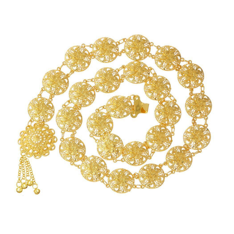 Metalni kaišić za struk, etničkog stila, jednostruki krug, unisex, za mlade