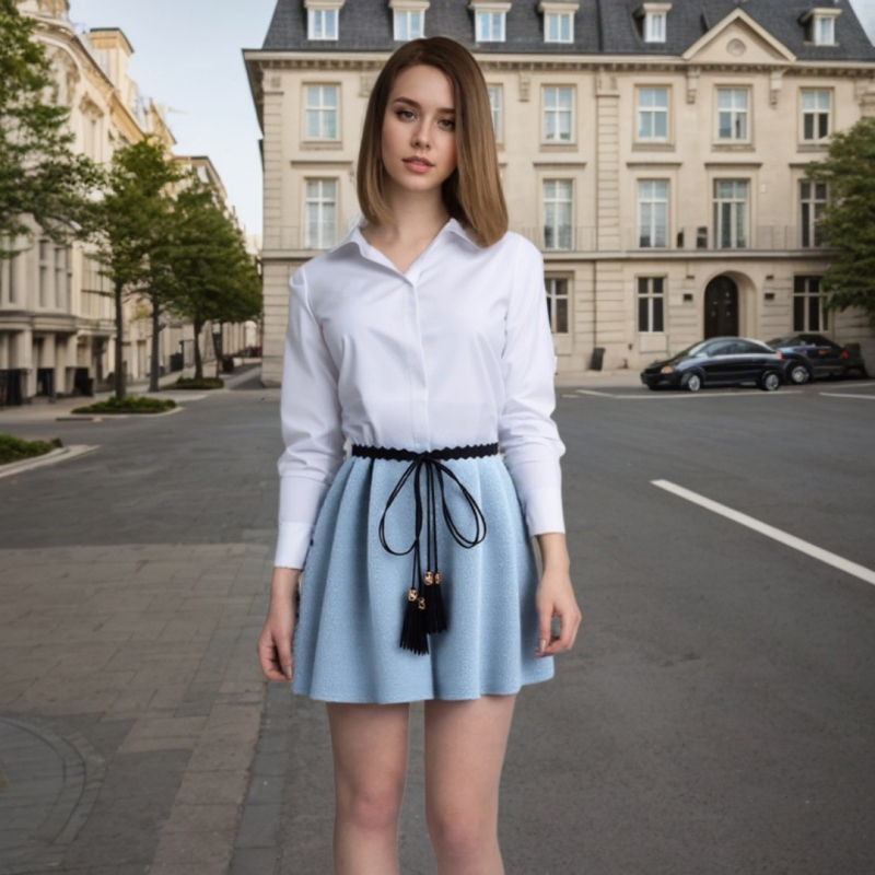 Pojas za struk s resicama i čvorom, tkanina, kopča čvora, uska širina <2 cm, svestrani modni pojas