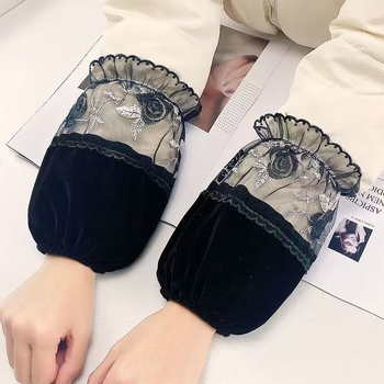 Set velvet rukava s florálnim uzorkom, otporan na mrlje, izvezen, za odrasle