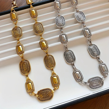 Metalni kaiš za struk za žene, etnički stil, dužina 115 cm, širina 2,8 cm, sladak i cool stil, proljeće 2025