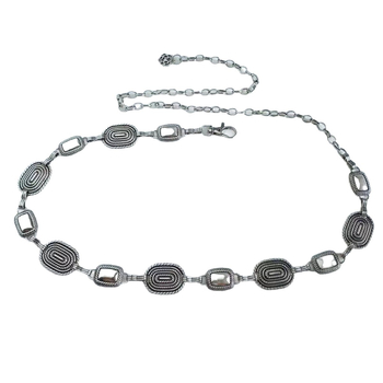 Metalni kaiš za struk za žene, etnički stil, dužina 115 cm, širina 2,8 cm, sladak i cool stil, proljeće 2025