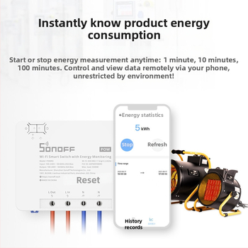 SONOFF POW R3 bežični prekidač napajanja – 100–240V AC, 50/60 Hz, do 5 kW, neograničen domet daljinskog upravljanja