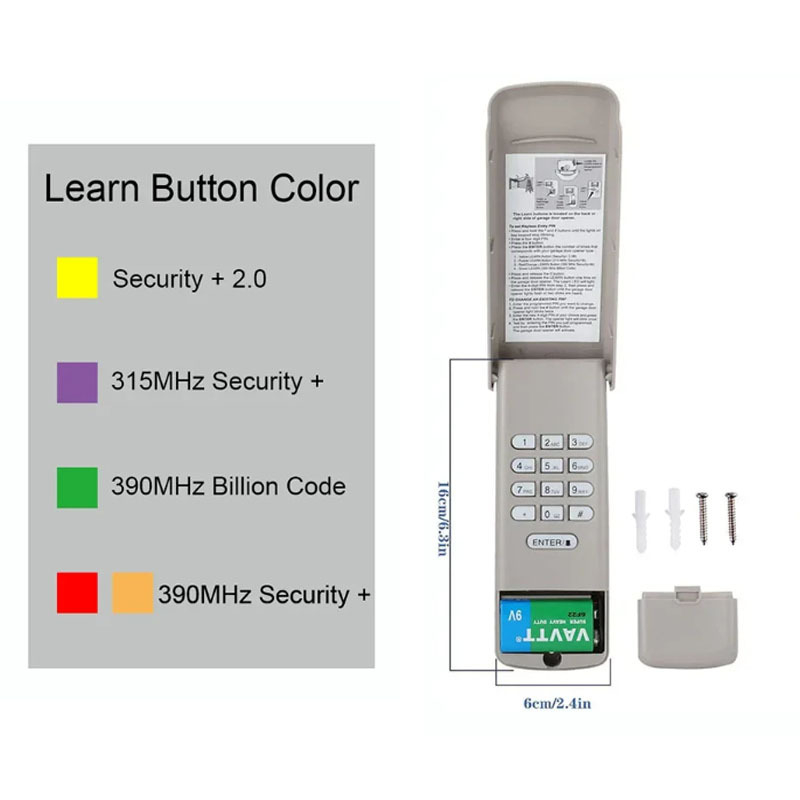 878max gumbni prekidač za garažna vrata – kopirani daljinski upravljač, 878maxKeypad