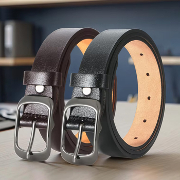 Ženski kaiš od prave kože, dvostruki sloj teleće kože, kopča od legure s pinom, širina 2–4 cm, marka Wei Yu, stil poslovno/elegantno