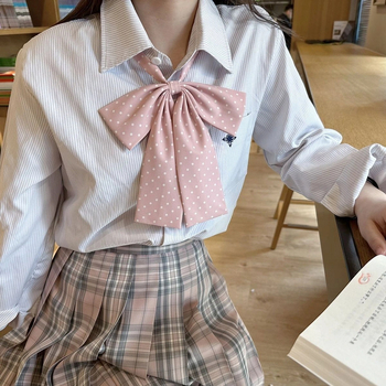 Leptir-mašna s točkicama, unisex japanskog stila ukras za ovratnik cvijet, 90% poliester