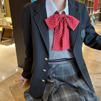 Leptir-mašna s točkicama, unisex japanskog stila ukras za ovratnik cvijet, 90% poliester