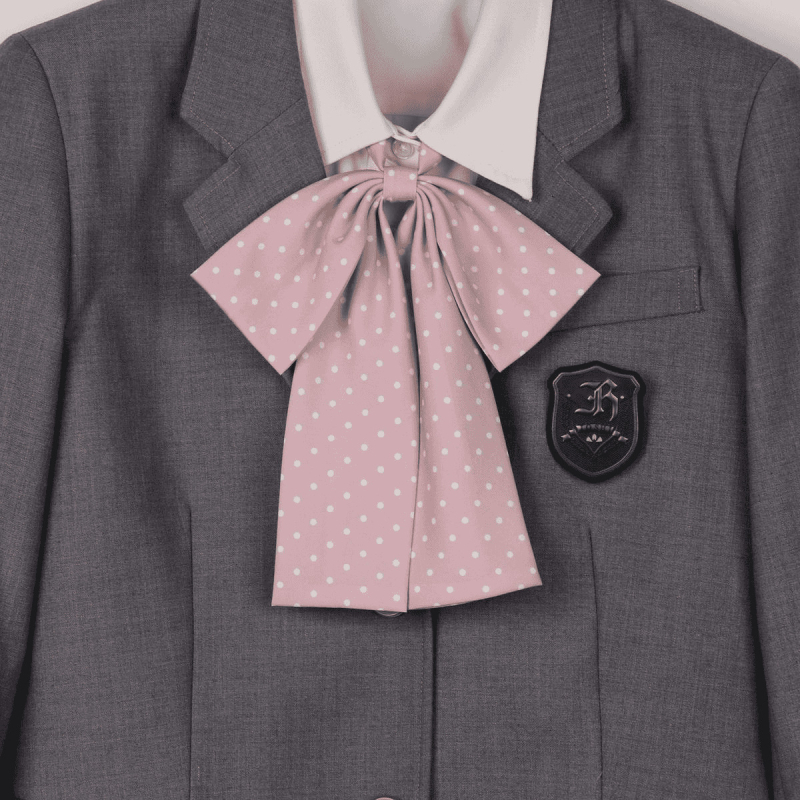 Leptir-mašna s točkicama, unisex japanskog stila ukras za ovratnik cvijet, 90% poliester