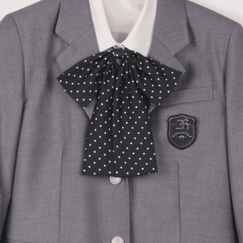 Leptir-mašna s točkicama, unisex japanskog stila ukras za ovratnik cvijet, 90% poliester