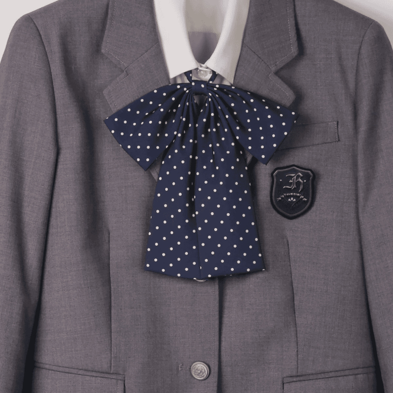 Leptir-mašna s točkicama, unisex japanskog stila ukras za ovratnik cvijet, 90% poliester