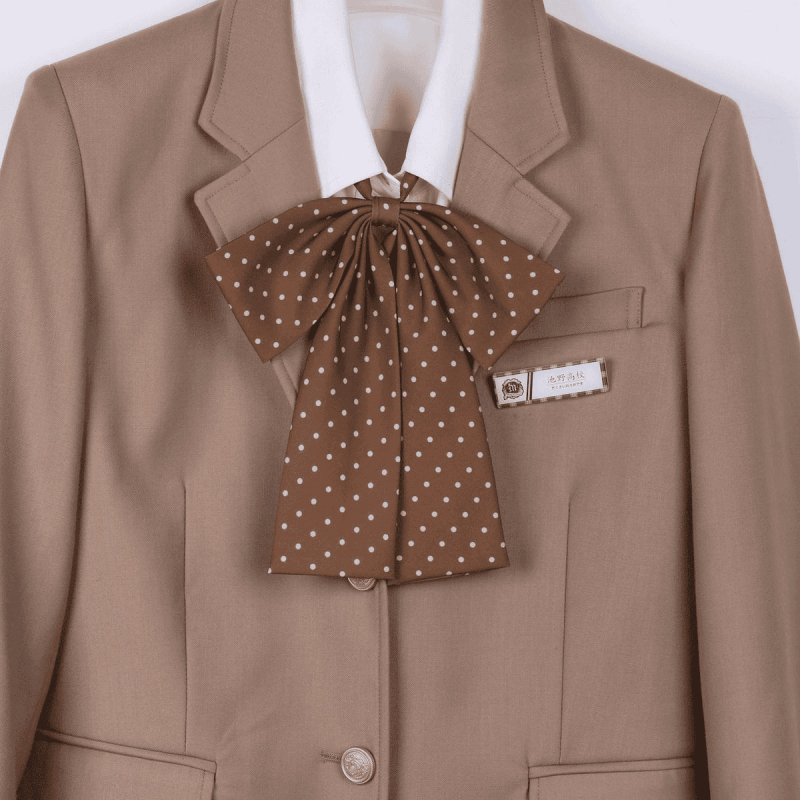 Leptir-mašna s točkicama, unisex japanskog stila ukras za ovratnik cvijet, 90% poliester