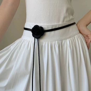 Centură din PU cu cataramă din aliaj, închidere cu cârlig, lățime sub 2 cm, accesoriu de modă versatil vară 2024