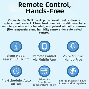 Inteligentni kontroler klima uređaja s daljinskim upravljačem, Wi-Fi i glasovnim upravljanjem; 16A, 110/250V, 3520W; Brend Yutai Electrician; CCC certifikat