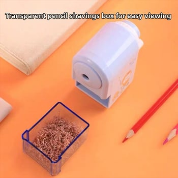 Ascuțitor de creioane Deli 0641A, din plastic, acționare manuală, greutate netă 133 g