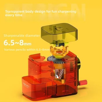 Deli 71162 Manuális ceruzahegyező – műanyag, geometriai forma
