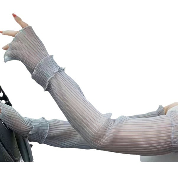 Rukavice za UV zaštitu, mrežica od ledenog satena i čipka, poliester