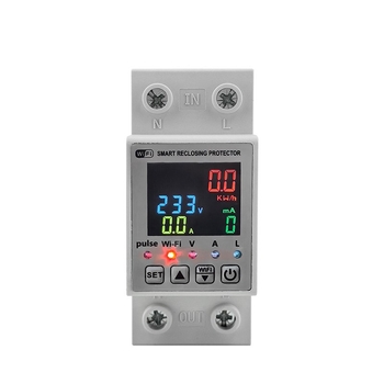 Έξυπνος WiFi μετρητής με διακόπτη προστασίας διαρροών, 110–220V, 63A, προστασία υπέρ και υπό τάσης