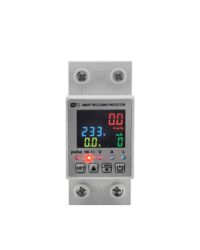 Έξυπνος WiFi μετρητής με διακόπτη προστασίας διαρροών, 110–220V, 63A, προστασία υπέρ και υπό τάσης