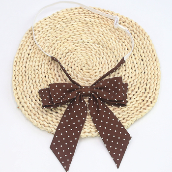 Floare de guler cu papion — model cu buline, Bow knot, lățime extra mare, poliester