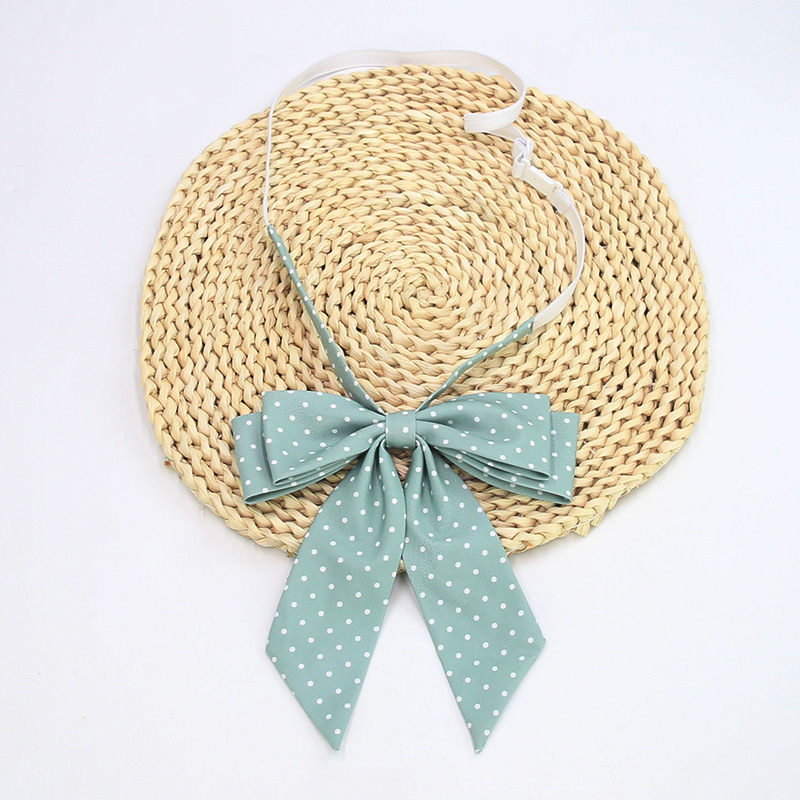 Floare de guler cu papion — model cu buline, Bow knot, lățime extra mare, poliester