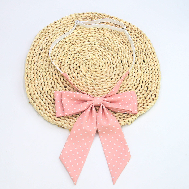 Floare de guler cu papion — model cu buline, Bow knot, lățime extra mare, poliester