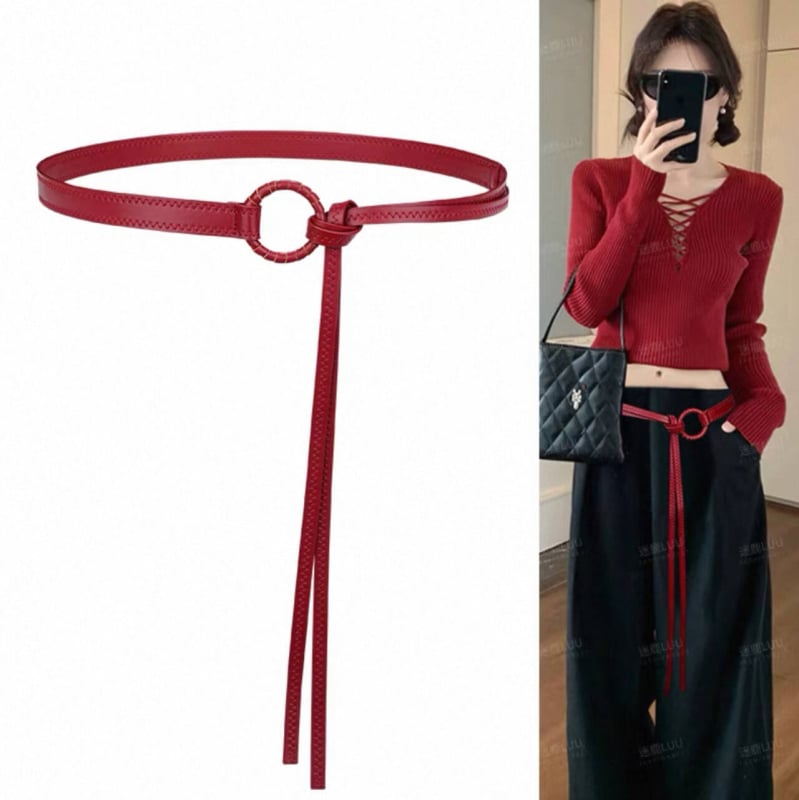 Ženski kaiš za struk od PU kože u retro stilu, spona od legure, zatvaranje igličastim kopčom (pin buckle), širina 2-4 cm, ručna izrada, dekorativan dodatak za traperice i suknje