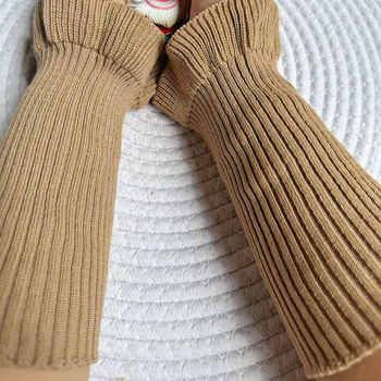 Unisex zimske pletene zagrijavajuće manšete za zglob, s čipkastim završetkom, japanski/korejski stil, prilagodljivo