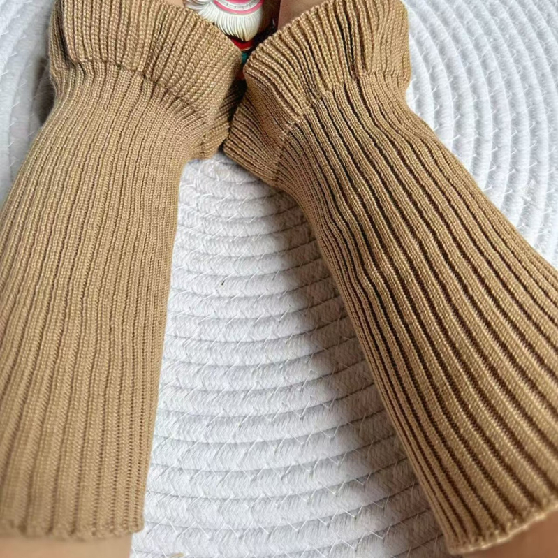 Unisex zimske pletene zagrijavajuće manšete za zglob, s čipkastim završetkom, japanski/korejski stil, prilagodljivo