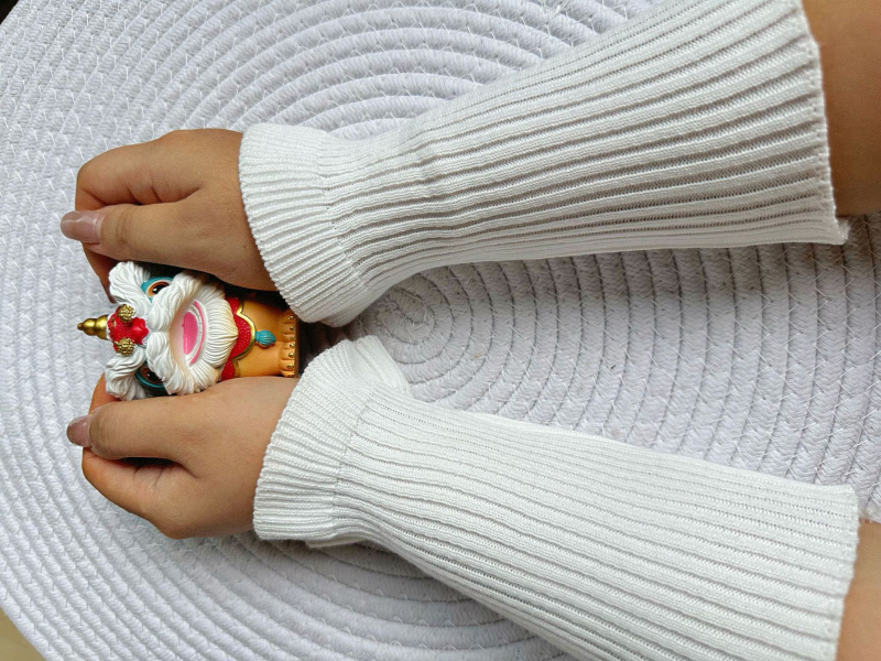 Unisex zimske pletene zagrijavajuće manšete za zglob, s čipkastim završetkom, japanski/korejski stil, prilagodljivo