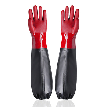 Γάντια PU με μακρύ και παχύτερο μανσέτο, ανθεκτικά σε οξέα και βάσεις, αδιάβροχα και ανθεκτικά στη φθορά για βιομηχανικό αλιευτικό τομέα