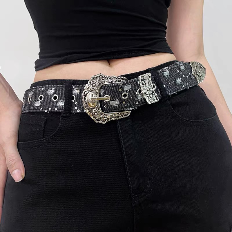 Lanac za struk od tkanog lana, casual stil, duljina 60–80 cm, širina 7 cm, za žene