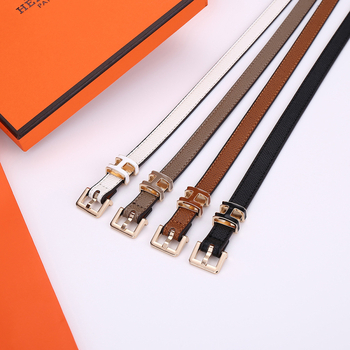 Curea de damă din PU, subțire, cu cataramă cu pin din aliaj, lățime sub 2 cm, cod 1.5H