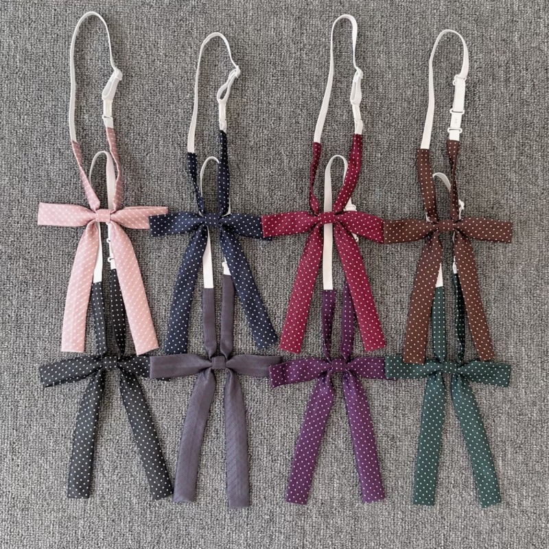 Poliester mašna za ovratnik s točkicama, duga uska ručka, JK školski stil, unisex dodatak (ljeto 2021)