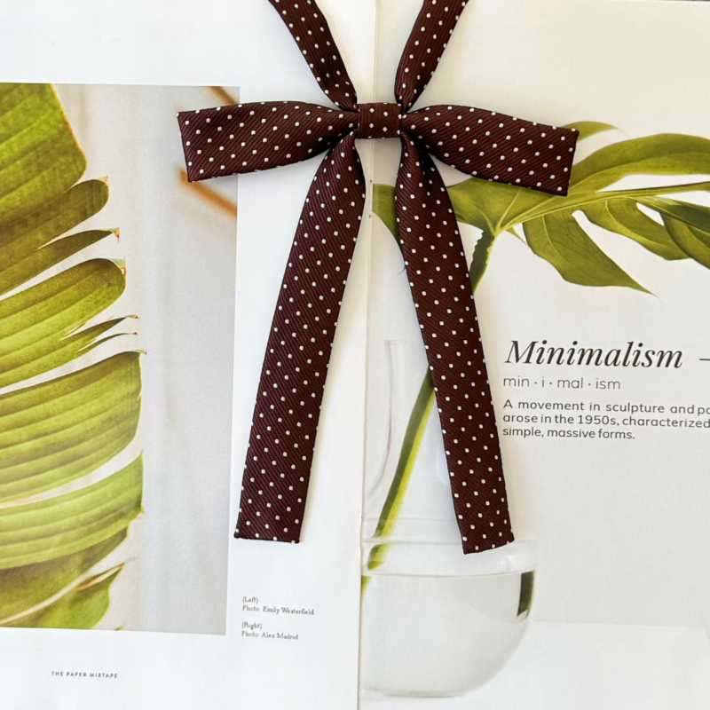 Poliester mašna za ovratnik s točkicama, duga uska ručka, JK školski stil, unisex dodatak (ljeto 2021)