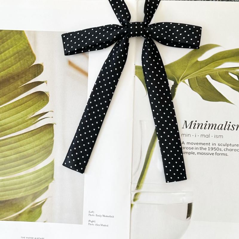 Poliester mašna za ovratnik s točkicama, duga uska ručka, JK školski stil, unisex dodatak (ljeto 2021)