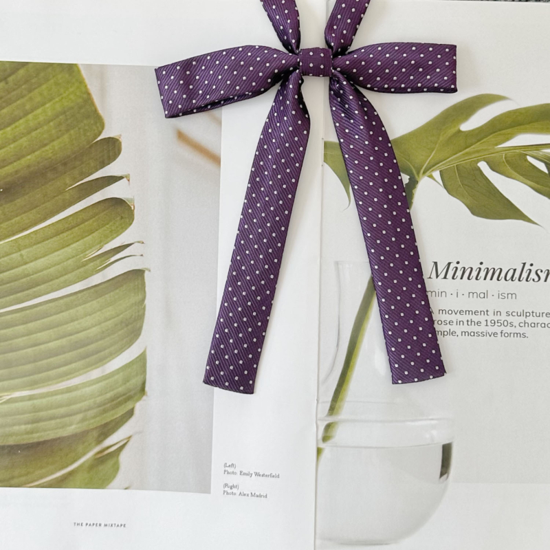 Poliester mašna za ovratnik s točkicama, duga uska ručka, JK školski stil, unisex dodatak (ljeto 2021)