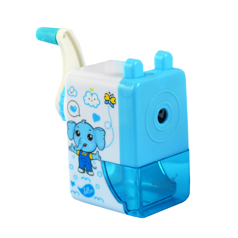 Oštrilo olovaka s ručnim pogonom, dizajn životinje, plastično kućište (Brend: Flounder; Model: Hand-cranked self-priming pencil sharpener; Materijal: Plastika)