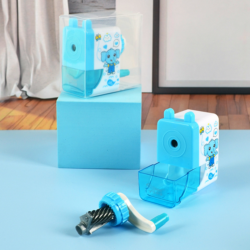 Oštrilo olovaka s ručnim pogonom, dizajn životinje, plastično kućište (Brend: Flounder; Model: Hand-cranked self-priming pencil sharpener; Materijal: Plastika)