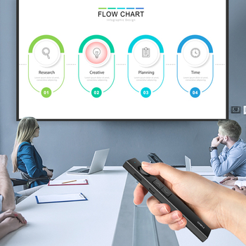 Deli 50681 Digitális oldalváltó lézerpointer, elektronikus oktatópálca, USB töltés, 50 m hatótávolság, 300 mAh akkumulátor