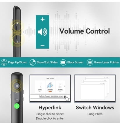 Daljinski upravljiva olovka s okretanjem stranica, punjenje plug‑and‑play, višenamjenska za Seewo ploču