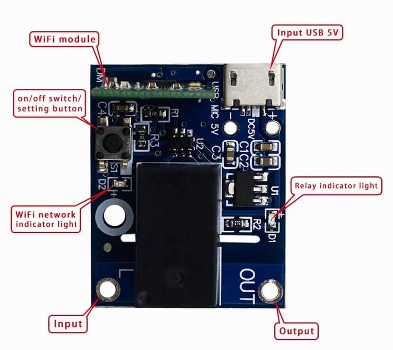 1/2/4-kanalni WeLink WiFi prekidač modul za daljinsko upravljanje putem aplikacije, kontrola putem pametnog telefona, modul za doradu pametnog prekidača, DC 5V ili 7–48V
