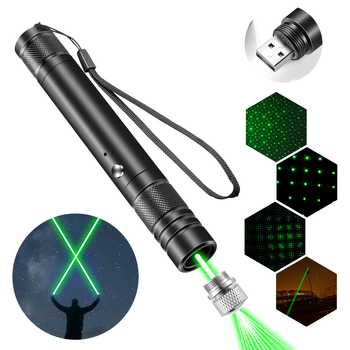 Laser indikator olovka s USB punjenjem, kućište od aluminijske legure, izlaz 50 mW, napajanje 3,7 V, za vanjsku uporabu