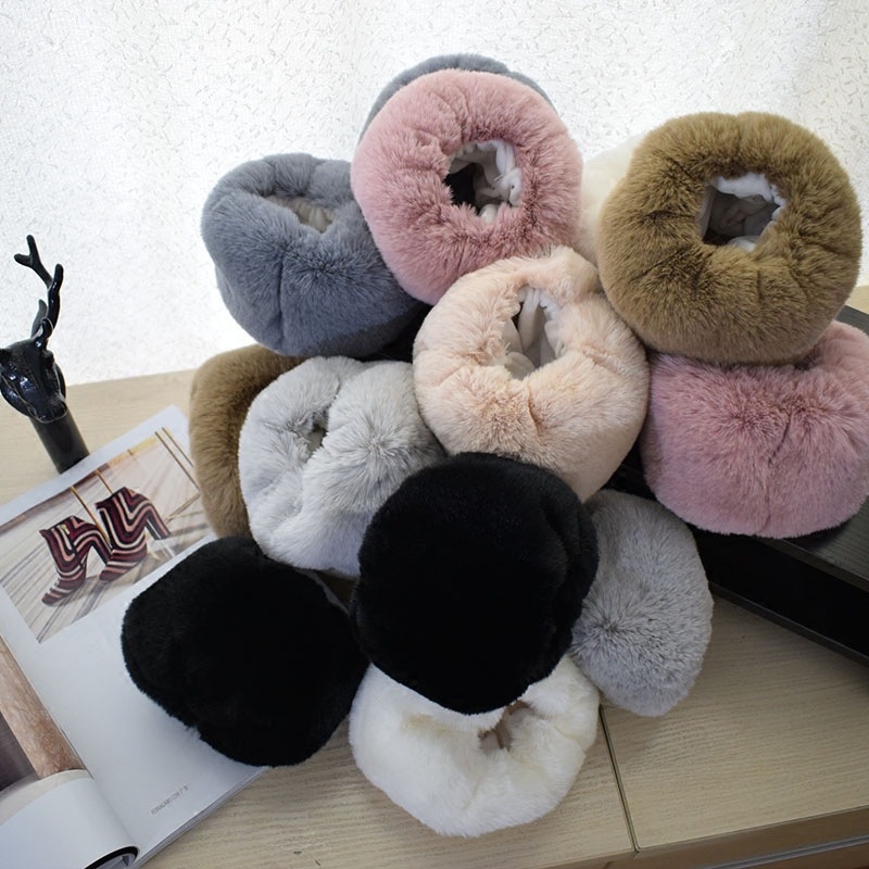 Ženske zimske manžetne od umjetne norke kožušine – tople, otporne na vjetar, pamukova podstava – Oh jun