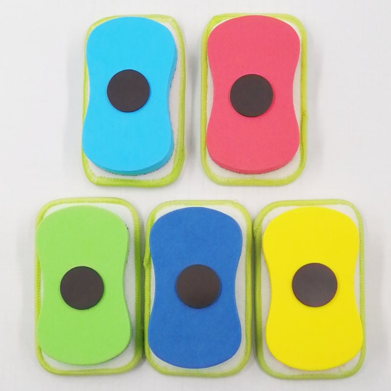 Magnetska gumica za bijelu ploču; uklonjiva i periva; EVA stražnja strana; površina od koralnog flanela