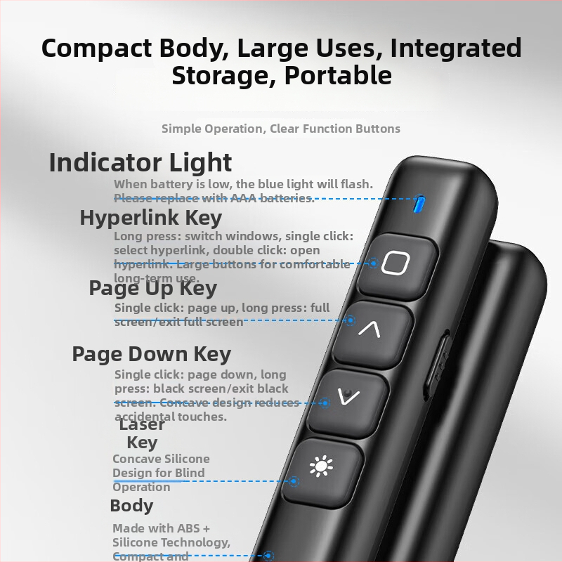 Bias Bi19 laserové pero na otáčanie stránok s laserovým ukazovateľom