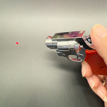 Mini laserska puška privjesak za ključeve od ABS plastike, elektroplirano, model CY-25105, ispis logotipa, prilagođena obrada