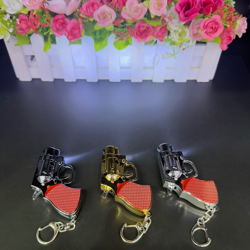 Mini laserska puška privjesak za ključeve od ABS plastike, elektroplirano, model CY-25105, ispis logotipa, prilagođena obrada